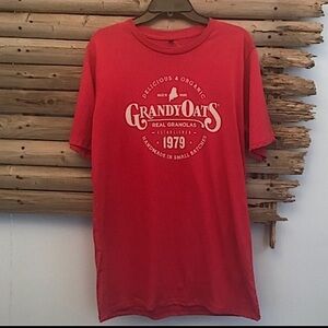 Farm Fresh Clothing organic cotton graphic tee L granola grand oats unisex Maine